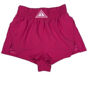 FP Movement Next Round Shorts M Pink High Rise Athletic Boxing Style Running Gym
